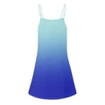 thumbnail image 6 of summer dresses for women 2024 Casual Sundress Summer Camisole Boho Beach Dress V Neck Tank Dresses Beach Dress wedding guest dresses for women Blue Polyester XL, 6 of 6