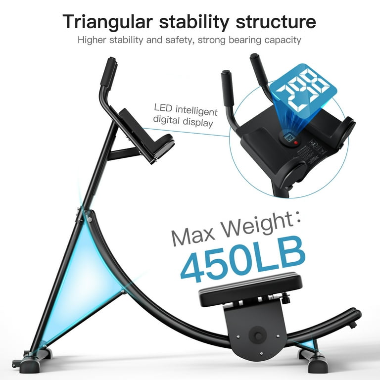 Abdominal Crunch Coaster Foldable Ab Machine Exercise Equipment Abdominal Trainers