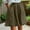 Army Green women cotton linen shorts a1, variant on Womens Cotton Linen Shorts Elastic Waist Flowy Solid Casual Mini Skirt Skirtlike Summer Beach Vacation Lounge Trousers Loose Fit Pockets Daily Wear, White M