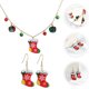 thumbnail image 4 of GOOHOCHY 1 juego de calcetines navideños, collar y pendientes para mujer, joyería navideña para fiestas, bisutería., 4 of 7
