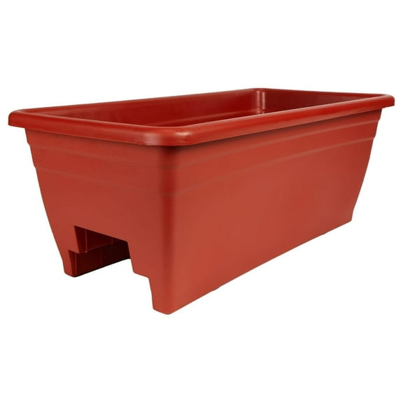 Xayoca SPX24DB0E35 Rail Planter, 24", Terra Cotta