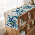 thumbnail image 6 of Sea Turtle Coastal 72 Inch Table Runner, Summer Beach Starfish Seaside Farmhouse Dresser Scarf Cotton & Linen Tablerunner for Dining/Kitchen Island/Holiday Party Décor 13" x 72", 6 of 9