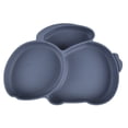 thumbnail image 1 of Plato De Alimentación De Bebé De Silicona Platos para niños de dibujos animados Platos de alimentación para bebés de silicona Cubiertos para bebés (Azul marino) Ehuebsd Libre de BPA, 1 of 9