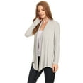 thumbnail image 2 of Women's Solid Casual Lightweight Long Sleeve Loose Fit Knit Sweater Cardigan, 2 of 4