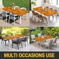 thumbnail image 5 of Orange Geometric Table Cloths for 3 Foot Rectangle Tables, Modern Luxury Aesthetic Abstract Motifs Patio Waterproof Elastic Fitted Tablecloths, Washable Rectangular Table Cover for Camping, 5 of 8