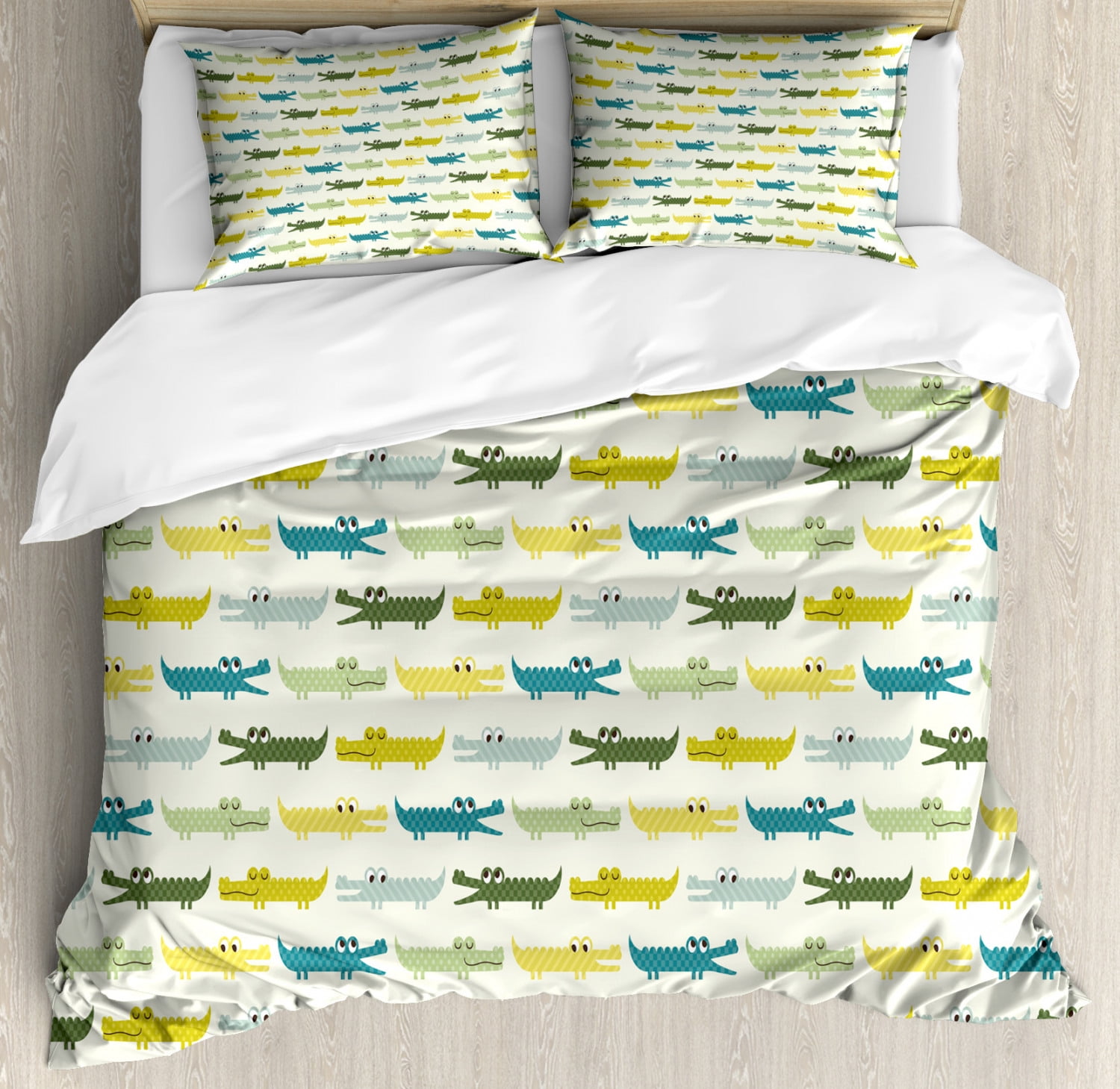 3D Crocodile Duvet Cover and Pillowcase Set