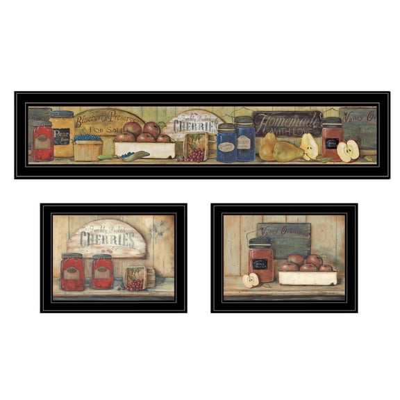 Trendy Decor 4U Country Kitchen Framed Wall Art In Earthtones Finish V140-704G