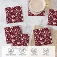 thumbnail image 6 of XMXY Drink Coasters with Holder for Coffee Table, Red Holiday Decorations Absorbent Ceramic Cups Coaster Sets 6 Pack, 4 Inches Square, 6 of 9
