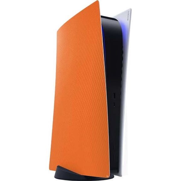 Skinit Textures Orange Carbon Fiber PS5 Digital Edition Console Skin
