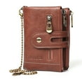 thumbnail image 3 of Yokua Chain Wallets for Men Leather Bifold Wallet Purse Credit Card with Coin Pocket, 3 of 18