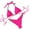 Hot Pink, variant on VerPetridure Bikini Sets for Women Women's Fashion Soild Bikini Set Swimsuit Two Piece Filled Soild Swimwear Beachwear