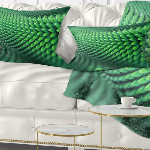 Designart Abstract 3D Spiny Background - Abstract Throw Pillow - 12x20