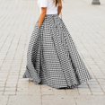 thumbnail image 3 of Ebay Aliexpress Wish Popular Elegant Graceful New Plaid High Waist Large Skirt Drape Skirt For Women, 3 of 3
