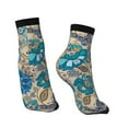thumbnail image 4 of Bingfone Vintage Floral Butterflies Design Patterned Men'S Women'S Casual Cotton Socks, 4 of 9