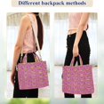 thumbnail image 4 of FORMRS Womens Corduroy Tote Bag Crossbody Shoulder Handbag with Pocket, Pink Doughnuts, 4 of 7