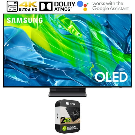 Samsung S95B 55 inch 4K Quantum HDR OLED Smart TV (2022) Bundle with Premium 2 Year Extended Warranty