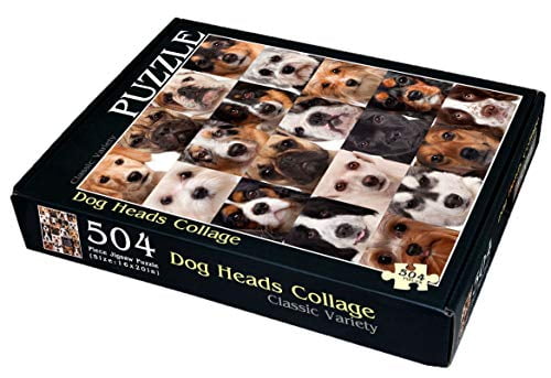 Details about   Dog Heads Collage 504 Piece Jigsaw Puzzle 16  X 20 