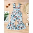 thumbnail image 3 of Coduop Toddler Girl Fourth of July Independence Day Jumpsuit,Sleeveless Romper Bell-Bottom Bodysuit, 3 of 9