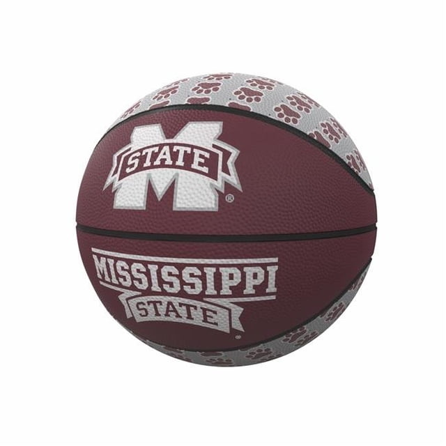 Logo Brands 177-91MR-1 Mississippi State Repeating Logo Mini-Size Rubber Basketball