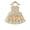 Yellow, variant on 6Y Little Girls Dress 7 Years Girls Sleeveless Dress Flower Print Off-the-shoulder Little Girls Summer Layered Dress Green