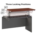 thumbnail image 2 of Series C 60W Left Sit to Stand L Shaped Desk Office Set in Hansen Cherry, 2 of 2
