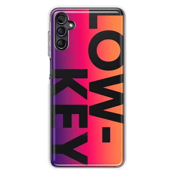 MUNDAZE Samsung Galaxy A54 5G Shockproof Clear Hybrid Protective Phone Case Purple Pink Orange Clear Funny Text Quote Low Key Cover