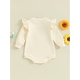 thumbnail image 4 of Bagilaanoe Newborn Baby Girl Oversized Romper Sweatshirt Long Sleeve Bodysuits Letter Print Pullover 3M 6M 9M 12M 18M Infant Casual Tee Tops, 4 of 9
