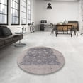 thumbnail image 3 of Ahgly Company Indoor Rectangle Mid-Century Modern Silver Pink Oriental Area Rugs, 8' x 10', 3 of 6