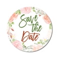 thumbnail image 1 of Darling Souvenir 1.6 Inches Round Non Customized Rose Floral Border Save The Date Stickers-45 Pcs, 1 of 4