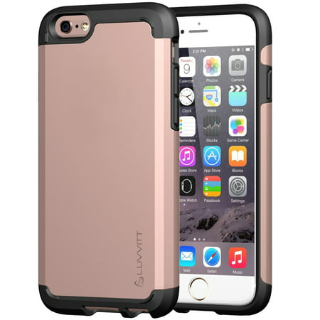iPhone 6s Case Rose Gold, LUVVITT ULTRA ARMOR NL Shock Absorbing Case Best Heavy Duty Dual Layer Tough Cover for iPhone 6 / iPhone 6s (4.7) Rose