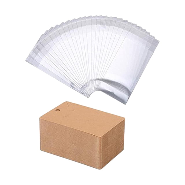 Abbracc 100Pcs Earrings Display Cards Ear Studs Necklace Card Holder Hair Clip Display