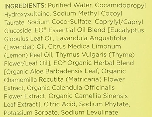 EO Products Liquid Hand Soap Lemon and Eucalyptus - 1 Gallon
