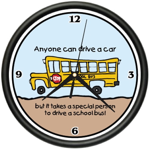 SCHOOL BUS DRIVER Wall Clock student teacher new gift