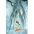 thumbnail image 2 of Parker, Nan Rae 22x32 Black Ornate Wood Framed with Double Matting Museum Art Print Titled - Golden Koi, 2 of 4