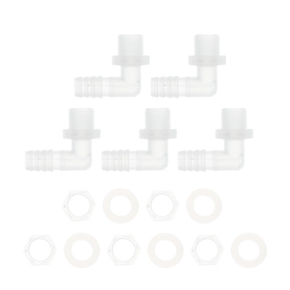 Conector de barbilla macho NPT G3/8 de 7/16" ID de manguera Unique Bargains PP claro 1 juego