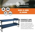 thumbnail image 3 of Disc-O-Bed Extra Large Outdoor Convertible 2 Person Portable Camping Bunk Cots, Navy, 3 of 11