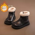 thumbnail image 2 of OWUUcdse Riding Boots for Girls, Fleece-lined Thermal Side Zipper Snow Winter Ankle Boots Black Size 13 (Little Kids), 2 of 9