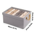 thumbnail image 3 of Closet Clothes Storage Boxs with Handle, Stackable Fabric Storage Box for Home and Office,Blanket Clothes Organizers,Under Bed Storage Containers 10.62x15.74x8.26Inch Gray, 3 of 7
