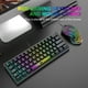 thumbnail image 3 of Teclado 1.5m Línea 62 Teclas Ergonómica USB Conecte El Juego Gaming Computer COMPUTA COMPUTADOR TELAVATO OFICINA RGB REALLA RED, 3 of 9
