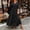 *Black, variant on ClodeEU Women's V Neck 3/4 Sleeve Tiered Ruffle Maxi Dress, Casual Flowy Swing Sundress Yellow,Women's Plus XXL
