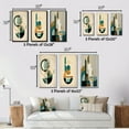thumbnail image 4 of Designart "Retro Gold and Teal Full Moon Grace" Modern Geometric Wall Art Set Of 3 - Gold Abstract Gallery Wall Set For Home Decor, 4 of 7