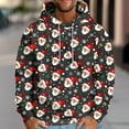 thumbnail image 2 of bbymog Hoodie Men Christmas Printed Drawstring Long Sleeve Oversized Pullover Tops Workout Hooded Sweatshirts with Pocket Multicolor B XXXL, 2 of 5