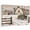 Brown, variant on Winter Farm Barn Canvas Wall Art 10" x 8" Christmas Snowy Wooden Wagon Pine Branch Frame Picture Prints, Ready to Hang Waterproof Artwork Decor for Bathroom, Kitchen Small Wall Spaces