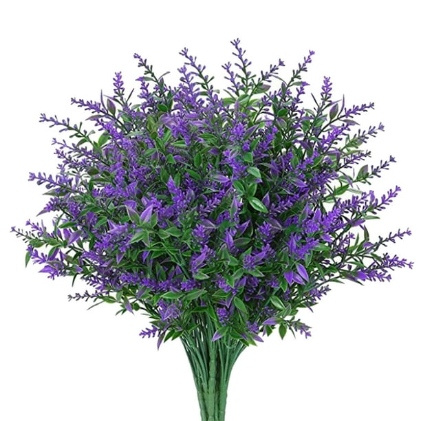 Floleo Clearance Artificial Lavender Flowers 8 Bundles Fake Flowers No