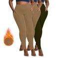 thumbnail image 2 of XFLWAM 3 Pack Fleece Lined Leggings for Women Plus Size Tummy Control Leggings High Waisted Athletic Yoga Pants Winter Thermal Leggings with Pockets, 2 of 9