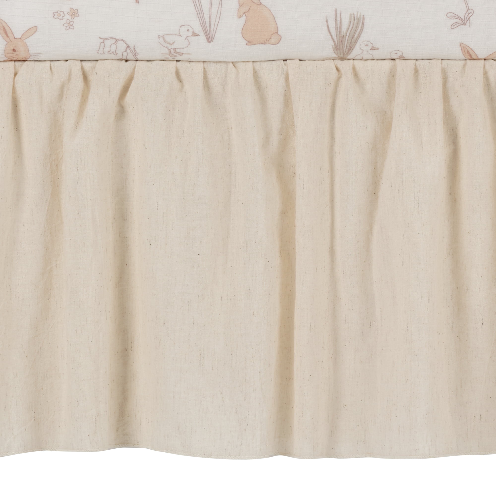 Lambs & Ivy Signature Bunny Hop Organic Cotton Muslin 3-Piece Crib Bedding Set