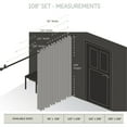 thumbnail image 3 of Premium Heavy Duty Room Divider Curtain / Patio Curtain with Grommet 1 Panel - Chocolate 180" x 108", 3 of 4