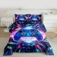 thumbnail image 2 of Homewish Gamepad Gaming Full Size Comforter Sets,Teen Video Game Bedding Comforter Set,3D Modern Geometric Bedding Sets For Boys Girls,Super Cozy Bedroom Decoration Reversible,3pcs, 2 of 8