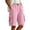 Pink, variant on Qulqfy Biker Cargo Shorts for Women Baggy Wide Leg Lightweight High Waist Drawstring with 4 Pockets Army Green Womens Shorts