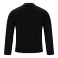 thumbnail image 6 of Wyobmus Men's Crew Neck Sweater Slim Fit Lightweight Sweatshirts Cable Knit Long Sleeve Solid Pullover Black, 6 of 6